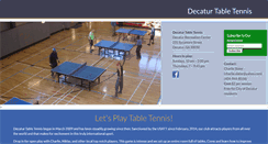 Desktop Screenshot of decaturtabletennis.org